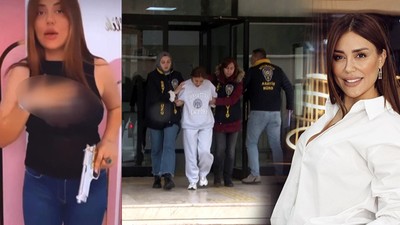 Silahla çektiği video sonrası Banu Parlak'a operasyon! Adliyeye sevk edildi