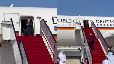 Almanya Cumhurbaşkanı Frank-Walter Steinmeier'a Katar'da şok! Kimse karşılamaya gelmedi, dakikalarca beklettiler