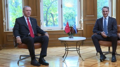 Cumhurbaşkanı Erdoğan ile Miçotakis Atina'da buluştu! Basına kapalı görüşme