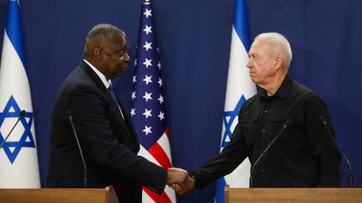 ABD Savunma Bakanı Austin'den İsrail'e tam destek! Katil mevkidaşı Yoav Gallant ile görüştü