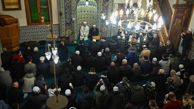 Diyanet İşleri Başkanı Ali Erbaş Hz. Yuşa Camii'nde 'Filistin'e dua' buluşmasına katıldı