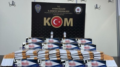 Aydın'da yapılan operasyonda 1"0 kilo kaçak tütün ele geçirildi