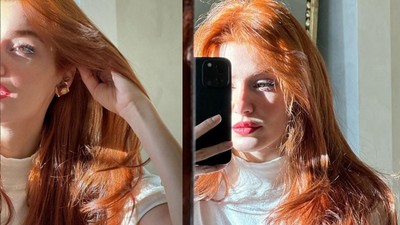 İmaj değişikliğiyle hayranlarını ikiye bölen Hande Erçel'den kızıl pozlar