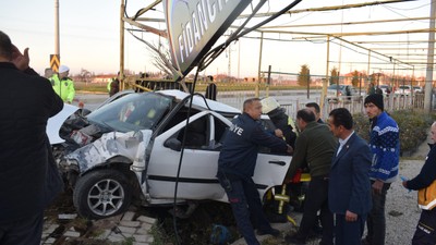 Karaman'da dehşet kaza anı kameralara yansıdı