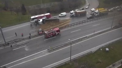 Son dakika! Basın Ekspres Yolu'nda feci kaza: Ortalık savaş alanına döndü