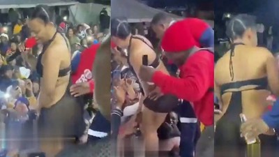 Güney Afrikalı şarkıcı sahneye iç çamarşırsız çıktı! Seyircilerin kendini ellemesine izin verdi
