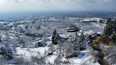 Düzce beyaza büründü! Orta kartpostallık görüntüler çıktı