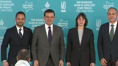 İBB Başkanı Ekrem İmamoğlu temel atma törenine katıldı! Bekar Deresi Islahı ve Çengelköy Çevre Projesi