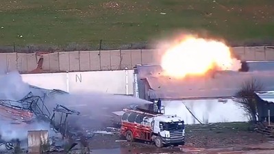 SİHA'lar terör destekçisi Lafarge'nin Suriye'deki tesisini vurdu! Söndürmeye çalışırken büyük şok yaşadılar