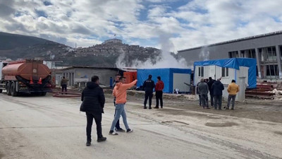 Tokat'ta şantiye yangını sonrası patlama yaşandı