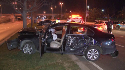 Kartal Sahil Yolu'nda meydana gelen kazada 4 kişi yaralandı