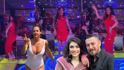 Tuğba Ekinci Erkan Sonel ile pavyonda! Kırmızı elbisesini kaldırıp kalça dansı yaptı: O Şimdi Asker mi ? Dilber mi?