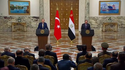 Cumhurbaşkanı Erdoğan ve Sisi'den 1967 haritalı özgür Filistin devleti çağrısı