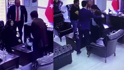 CHP'li Belediye Başkanı Demirhan Elçin makamında 85 yaşındaki adamı tartakladı