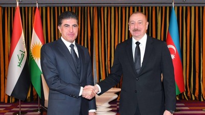 Azerbaycan Cumhurbaşkanı İlham Aliyev IKBY Başkanı Neçirvan Barzani ile görüştü