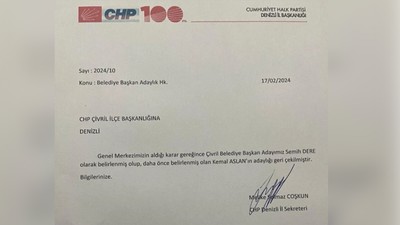 CHP'de bir kriz daha! Denizli'de aday geri çekildi