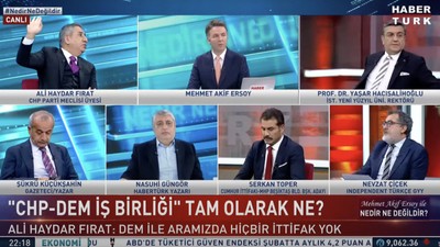 CHP Parti Meclisi Üyesi Ali Haydar Fırat, Habertürk yayınını terk etti