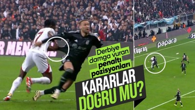 Beşiktaş-Galatasaray derbisine damga vuran kararlar! Icardi ve Cenk penaltı bekledi...
