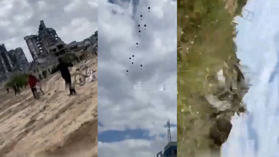 Gazze'de paraşütler açılmayınca kaos yaşandı: Çok sayıda ölü ve yaralı var