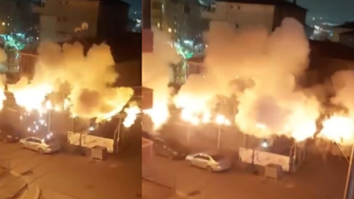 Kocaeli'nde elektrik kabloları patlayınca 10 sokak karanlığa gömüldü