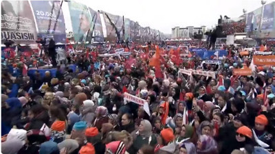 AK Parti'nin Büyük Ankara Mitingi'nde 200 bin kişi katıldı