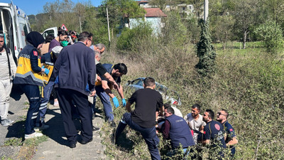 Zonguldak'ta otomobil şarampole uçtu: 5 yaralı