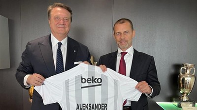 Hasan Arat UEFA Başkanı Ceferin ile görüştü