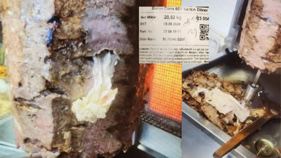 Dünyaca ünlü döner firmasının şubesinden mide bulandıran görüntüler
