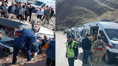 Yüksekova’da otomobil devrildi: 9 yaralı