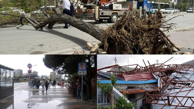 İstanbul, Ankara, Balıkesir, Antalya, Muğla, Konya... Yurdu fırtına vurdu: Ağaçlar söküldü, çatılar uçtu