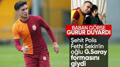 Şehit Polis Fethi Sekin'in oğlu Burak Tolunay Sekin Galatasaray formasını giydi