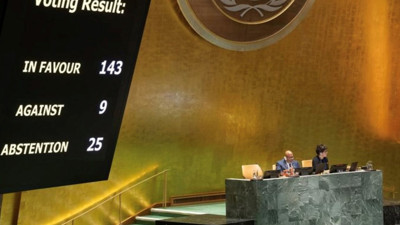 BM Genel Kurulu'nda Filistin için 143 'evet' oyu! Hangi ülkeler 'hayır' dedi?