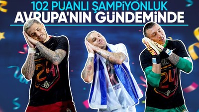 Galatasaray'ın 102 puanlı şampiyonluğu Avrupa'da manşetlerde