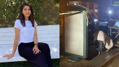 Fırtınanın devirdiği reklam panosunun altında kalan genç kız hayatını kaybetti