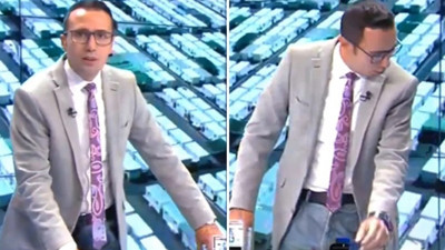 Canlı yayında depreme yakalandı! O anlar kamerada