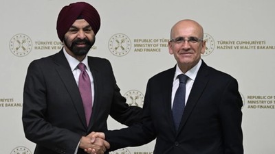 Mehmet Şimşek, Dünya Bankası Grubu Başkanı Ajay Banga ile Merkez Bankası'nda bir araya geldi