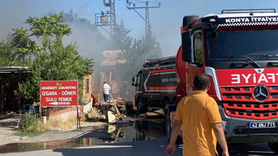 Konya'da sanayi sitesinde yangın paniği