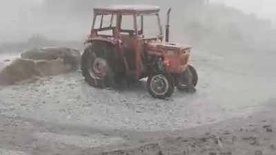 Muş'ta dolu ve sağanak tarım arazilerini vurdu