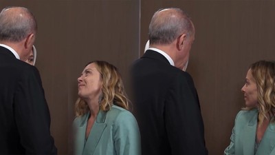 Meloni'nin Cumhurbaşkanı Erdoğan'a bakışları olay oldu! İşte o anlar