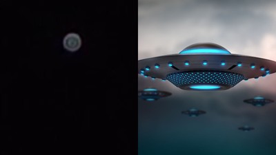 Hatay'da UFO gören kadının heyecanı kamerada: Aha UFO, çok büyük bu uçak değil!