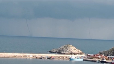 Şile’de oluşan hortum kamerada