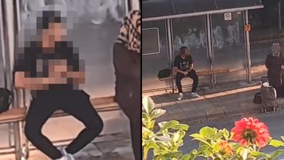 Otobüs durağında cinsel taciz! Kadına bakıp kendini tatmin eden sapık gözaltında