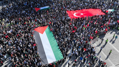Ayasofya Meydanı'nda büyük Filistin mitingi