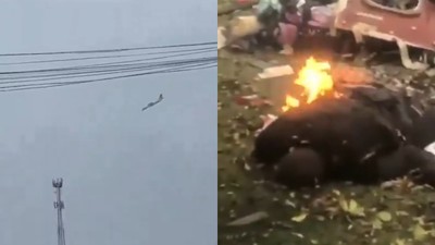 Brezilya'da düşen yolcu uçağının yakından görüntüsü ortaya çıktı