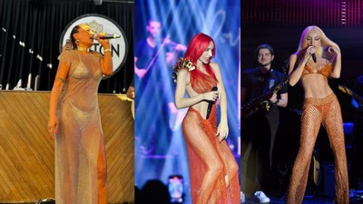 Gülşen'i eleştiren Demet Akalın'ın transparan kıyafetle sahneye çıkması gündem oldu