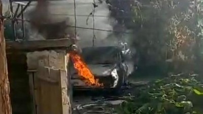 Evini ve aracını yakıp, intihara kalkıştı