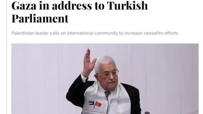 Mahmud Abbas'ın Türkiye ziyareti dünya manşetlerinde