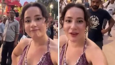 Türk turistin Hindistan'da kayda aldığı anlar pes dedirtti: Arkanda duruyorlar, bekliyoruz