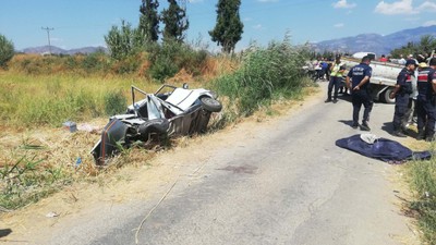 Aydın'da düğün dönüşü kaza: 1 ölü, 6 yaralı