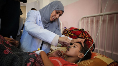 Gazze'de binlerce çocuğu kapsayan çocuk felci aşılama kampanyası başladı